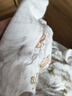 婧麒（JOYNCLEON）嬰兒包單新生兒初生寶寶春秋季產(chǎn)房純棉襁褓包巾包被四季7A抗菌 林間小鹿【7A抗菌 精梳純棉】 85*85cm 曬單實(shí)拍圖