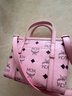 MCM[送女友]【新年禮物】 TONI 超迷你輕霧粉菜籃子手提包托特包斜挎 輕霧粉 超迷你 曬單實(shí)拍圖