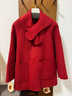 歌莉婭紅色天絲羊毛大衣女2025新款新年穿搭雙面呢外套1ECR6N600 53R椒紅 XS 曬單實(shí)拍圖