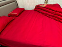 水星家紡結婚床上四件套純棉100%紅色婚慶床單被套新婚禮物龍鳳1.8m家居館 曬單實(shí)拍圖