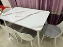 凡社一桌四椅餐桌家用餐桌椅組合 小戶(hù)型長(cháng)方形鋼化玻璃餐桌桌子飯桌T 曬單實(shí)拍圖
