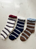 布標條紋襪子女中筒襪ins潮百搭春秋季日系復古花邊miu系堆堆長(cháng)襪 中筒【3雙（虧本沖刺）】隨機顏色 均碼 曬單實(shí)拍圖