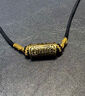 中國黃金（CHINA GOLD）黃金項鏈男女款新款足金饕餮吊墜鎖骨鏈婦女節生日禮物送女友愛(ài)人 饕餮項鏈【黑繩】 約0.5 曬單實(shí)拍圖