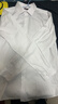 才子（TRIES）商務(wù)休閑純色長(cháng)袖襯衫長(cháng)絨棉親膚柔滑白襯衣刺繡LOGO職場(chǎng)上衣正裝 白色 XL 40(175/92A) 曬單實(shí)拍圖