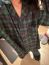 倩升睡衣女款韓版高級感格子ins風(fēng)春秋季新款長(cháng)袖可外穿家居服套裝夏 8082 格子 L 曬單實(shí)拍圖