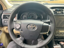 淄客適用豐田真皮手縫方向盤(pán)套卡羅拉雷凌榮放凱美瑞亞洲龍鋒漢威蘭達 頭層牛皮 小牛皮黑皮側孔黑線(xiàn) 曬單實(shí)拍圖
