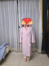香影【100%純羊毛】雙面呢大衣女2025冬季新款紫色中長(cháng)款毛呢外套 紫色 S 155/80A/85-95斤 曬單實(shí)拍圖