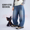 ASK JUNIOR兒童褲子25秋季中大童加絨加厚保暖牛仔褲男童親膚休閑直筒長(cháng)褲 曬單實(shí)拍圖