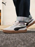 彪馬（PUMA）面包鞋|復古滑板鞋男女新款春季休閑板鞋PARK 400497 白-黑色-灰色-01 38.5 曬單實(shí)拍圖