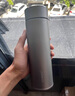 格亞（GEYA）純鈦保溫杯男士商務(wù)鈦杯子雙層水杯大容量養生茶杯 鈦本色【500ml 機械顯溫】 曬單實(shí)拍圖
