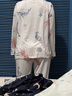婧麒（JOYNCLEON）云慕絲睡衣女春夏款純棉長(cháng)袖長(cháng)褲2025新款女士家居服套裝 【星辰大海-V字領(lǐng)】云慕絲-A類(lèi)品 M 曬單實(shí)拍圖