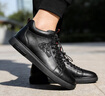 Q ZHIHE奢侈品男鞋2026新款大碼真皮馬丁靴男37碼高幫板鞋男士休閑皮鞋男 黑色單鞋【官方正品】 運動(dòng)鞋碼 42 (260mm) 曬單實(shí)拍圖