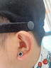 蔓笙純S999足銀黑色羅馬數字耳釘男單只痞帥嘻哈耳飾高級感冷淡耳環(huán)女 單只 曬單實(shí)拍圖