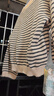 唐獅2025秋季女復古風(fēng)條紋圓領(lǐng)套頭毛衣短款時(shí)尚簡(jiǎn)約百搭文藝風(fēng) 曬單實(shí)拍圖