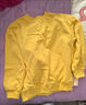 唐獅春季兒童衛衣薄款男女童長(cháng)袖運動(dòng)休閑純色上衣 檸檬黃 160 曬單實(shí)拍圖
