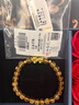 中國黃金（CHINA GOLD）黃金手鏈女款足金貔貅手串黃水晶手飾新年情人節禮物送女友老婆 黃金貔貅手串約0.4g*配玫瑰禮盒 曬單實(shí)拍圖
