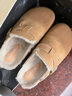 達芙妮厚底勃肯鞋女2025冬季新款真皮保暖加絨棉鞋毛毛博肯拖鞋子 D934181/栗色 【牛剖層革】 37 【復古百搭】 曬單實(shí)拍圖