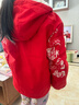 安踏兒童外套女大童裝2025年春季新年款紅色雙面穿外套連帽防風(fēng)上衣 赫紅色-1 140 cm 曬單實(shí)拍圖