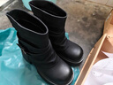 ZHR【徐若晗同款】加絨短靴女冬厚底馬丁靴褲管雪地靴 KN261A黑色36 曬單實(shí)拍圖