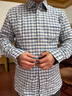 杉杉【純棉磨毛】格子襯衫男長(cháng)袖中老年商務(wù)休閑襯衣 藍格加絨款 40 曬單實(shí)拍圖