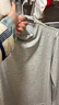 蕉內（Bananain）【趙露思同款】熱皮502++女士T恤打底衫半高領(lǐng)秋冬加絨顯瘦肌底衣 【連領(lǐng)】云淺灰撞線(xiàn) XL 曬單實(shí)拍圖