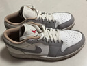 Jordan男休閑鞋喬丹象牙灰配色AJ1 JORDAN 1運動(dòng)鞋553558-169灰白43 曬單實(shí)拍圖