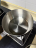 三四鋼雪平鍋內層316L不銹鋼22cm奶鍋湯鍋帶蒸籠食品級無(wú)涂層煮面38123 曬單實(shí)拍圖