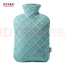 BYXAS/百賽施德國TUV認證灌水暖水袋注水熱水袋暖手寶 大號1.8L霧霾藍 曬單實(shí)拍圖