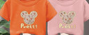 兒童夏季純棉短袖T恤寶寶中小童男女童短T半袖上衣洋氣打底衫-SL 米奇頭#后包純T橙色+粉色 90 (建議13-22斤) 曬單實(shí)拍圖