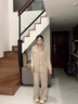 TFZF高級感真絲睡衣女款春秋季長(cháng)袖居家送閨蜜生日禮物家居服禮盒套裝 茶灰色 【長(cháng)袖+長(cháng)褲】 M 曬單實(shí)拍圖