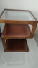 立太（LEADTEK）全實(shí)木床頭柜置物架替代臥室原木邊幾極窄床邊柜小型儲物收納柜 【升級橡膠木】胡桃色+感應夜燈 45*45+長(cháng)虹玻璃+整裝發(fā)貨 曬單實(shí)拍圖