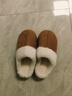 網(wǎng)紅毛絨棉拖鞋卡通秋冬居家厚底保暖防滑情侶室內防滑外穿棉拖鞋 女款栗色 36-37 適合35-36腳 曬單實(shí)拍圖