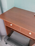 書(shū)桌家用臥室學(xué)生學(xué)習桌寫(xiě)字桌帶抽屜簡(jiǎn)易電腦桌長(cháng)方形工作臺 實(shí)木板芯*胡桃色丨雙抽60cm*置物架 曬單實(shí)拍圖