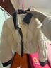 太平鳥(niǎo)女裝羽絨服秋冬牛仔襯衫式拼接設計感短款小個(gè)子 米白 M 曬單實(shí)拍圖
