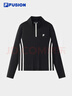 FILA FUSION斐樂(lè )潮牌女子針織長(cháng)袖衫2025秋時(shí)尚修身半拉鏈長(cháng)T 曬單實(shí)拍圖