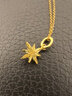 周大福爆閃碎冰冰八芒星雪花黃金吊墜(工費180)約1.3g EOF2210 曬單實(shí)拍圖