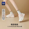 海瀾之家（HLA）運動(dòng)休閑鞋女秋冬百搭小白阿甘鞋輕便老爹鞋HDAYXW1CDQ036 米紅36 曬單實(shí)拍圖