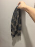 ANNA ETTER短窄小日系夏季黑白格子圍巾男士薄款休閑護頸圍巾棉麻個(gè)性長(cháng)款 曬單實(shí)拍圖