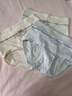 浪莎（LangSha）內褲女生純棉7a級抗菌全棉加長(cháng)襠中腰無(wú)痕個(gè)性風(fēng)女士三角短褲 I.淺杏色+抹茶綠+麥田色 共 3條 M 建議80-100斤 曬單實(shí)拍圖