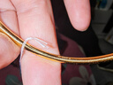 周六福圓圓滿(mǎn)滿(mǎn)黃金手鐲女實(shí)心足金生日禮物計價(jià)A1012545 約22.57g 58mm 曬單實(shí)拍圖
