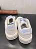 鴻星爾克（ERKE）女鞋板鞋2026新款正品百搭休閑運動(dòng)鞋女輕便軟底厚底增高小白鞋女 微晶白/蟬翼藍 37 曬單實(shí)拍圖