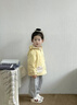 班喜迪女童外套春裝2026新款兒童洋氣上衣寶寶公主衣服春季防風(fēng)衣小童裝 黃色 100 曬單實(shí)拍圖