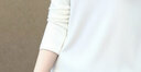 莫代爾半高領(lǐng)打底衫女內搭秋冬加絨長(cháng)袖t恤中領(lǐng)磨毛保暖上衣8011# 白色【莫代爾磨毛保暖】 L 參考100-115斤 曬單實(shí)拍圖