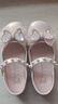 富羅迷女童皮鞋春秋亮片蝴蝶結方口公主鞋軟底透氣校園演出鞋 粉色  32  曬單實(shí)拍圖