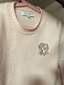 Teenie Weenie小熊女裝冬季綿羊毛簡(jiǎn)約大方圓領(lǐng)刺繡套頭毛衣針織衫 粉色 S 曬單實(shí)拍圖