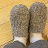 內泊【羊毛超保暖】乳膠棉鞋冬季全包跟防臭室內舒適家居棉拖鞋男灰42 曬單實(shí)拍圖