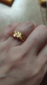 中國黃金（CHINA GOLD）黃金戒指足金玫瑰花雙環(huán)金戒指女款跨年禮物送女生元旦情人節禮物 【13圈號】約2.16g 曬單實(shí)拍圖