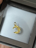 周大福碎冰星月足金黃金吊墜女送生日禮物EOF2223新年禮物 約1.9g計價(jià)(工費260) 曬單實(shí)拍圖