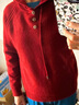 恒源祥連帽衛衣女2024年秋冬新款休閑山羊毛絨針織毛衣韓版寬松打底衫 酒紅色 XL 115-130斤 曬單實(shí)拍圖