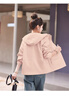 2026春夏新款連帽沖鋒衣女寬松顯瘦韓版外套小個(gè)子短款休閑夾克潮 粉紅色 L 建議115--130斤 曬單實(shí)拍圖